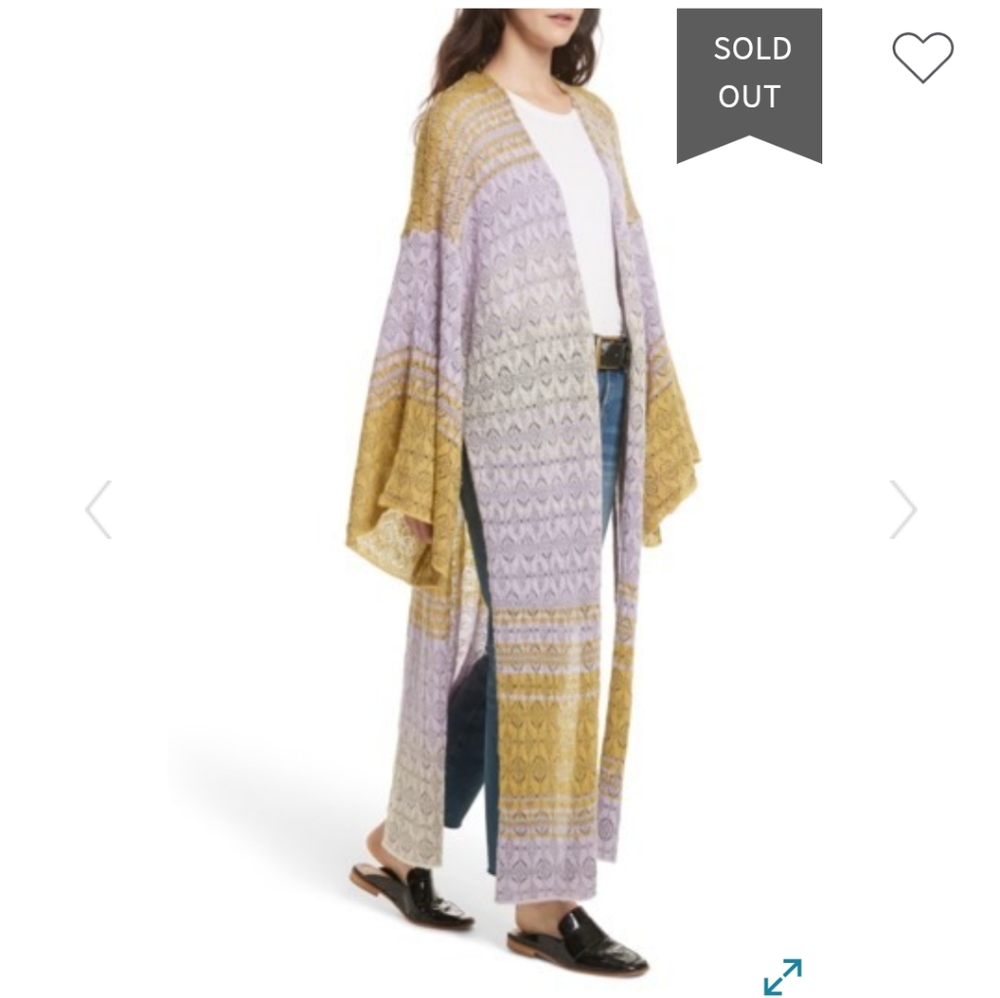 Free People Midnight Reflections duster cardigan